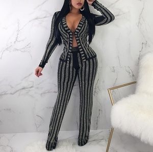 Rhinestone Pants Set Size Large